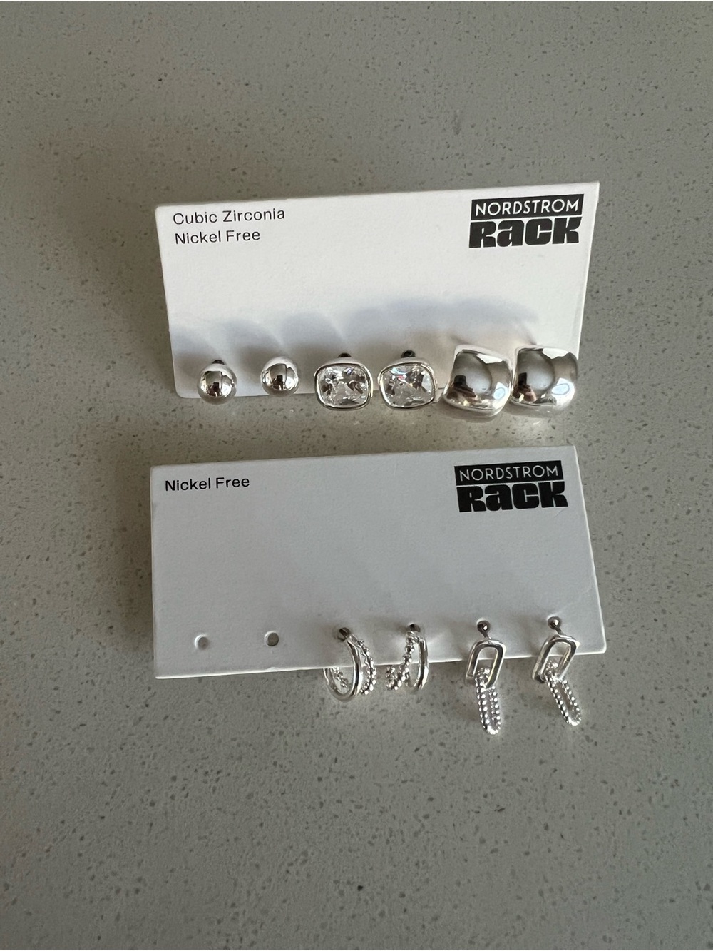 Nordstrom Silver-Tone Mixed Earring Set 
5 pairs